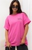 Różowy t-shirt damski oversize - Różowa Pantera przód